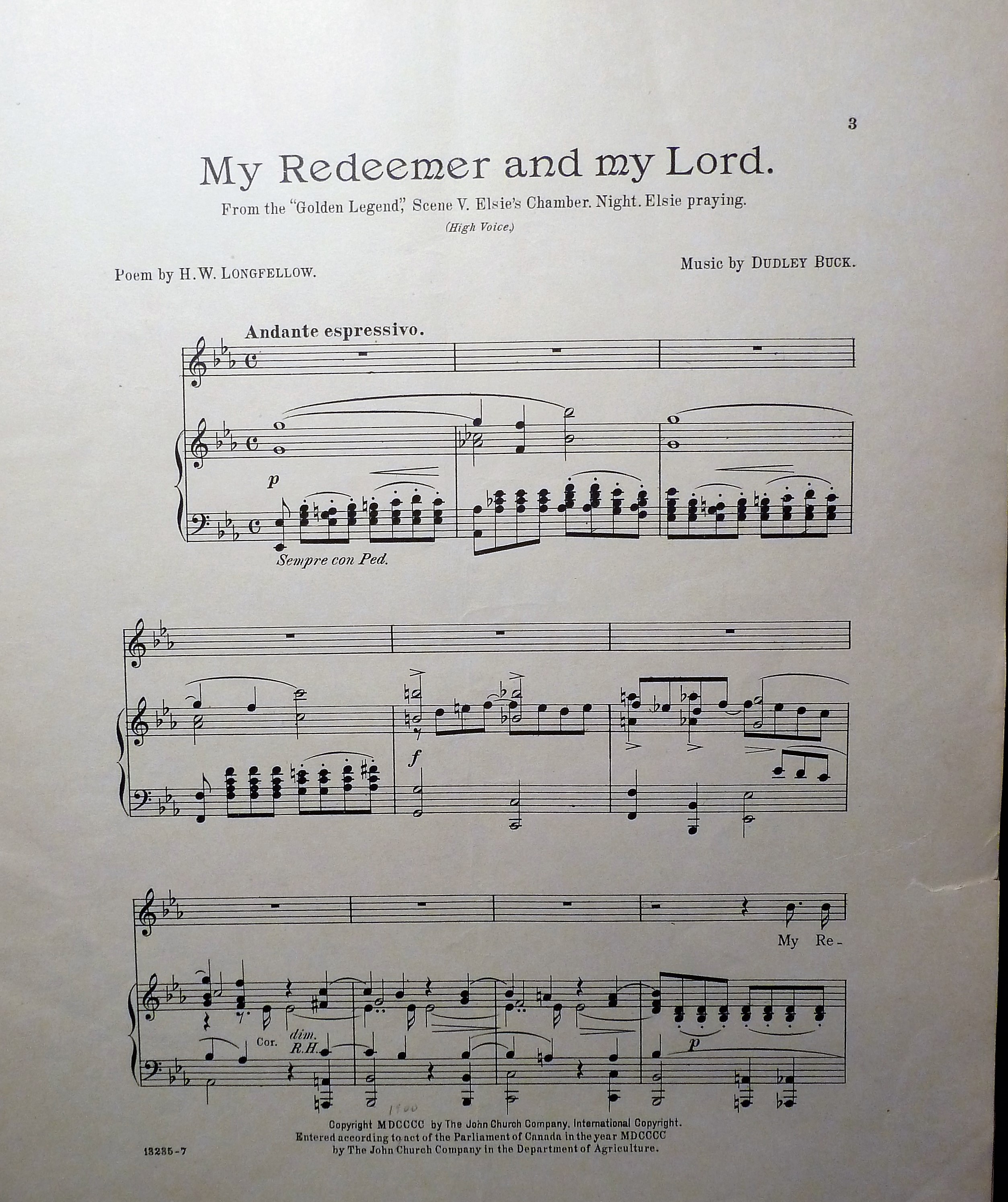 Image for Church Music - Dudley Buck, "My Reedemer and My Lord"; "The Cross", words by Edwin Markham; "The Penitent" by Beardsley Van De Water, "The Cross" Harriet Ware