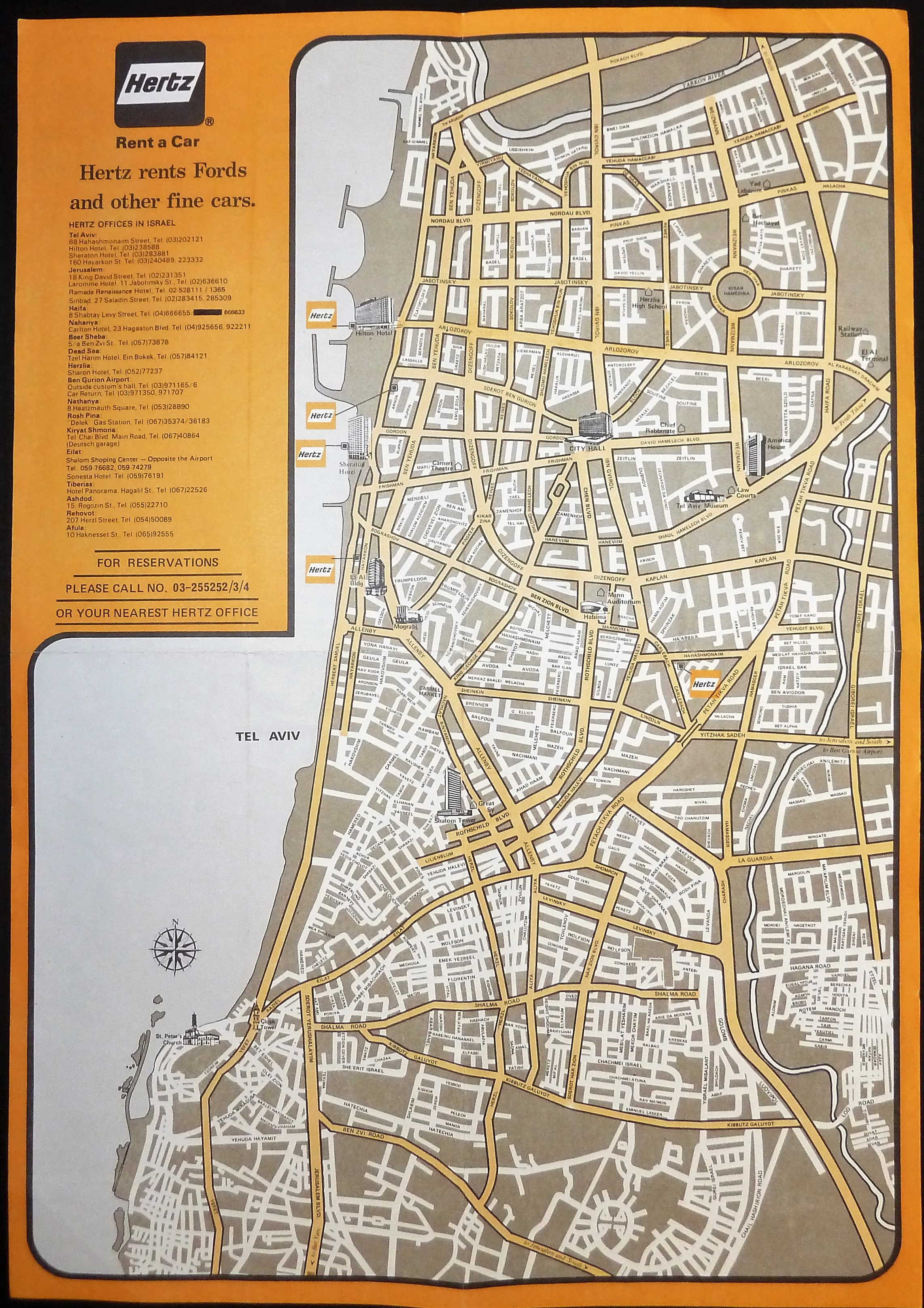 Image for Hertz Rent-A-Car Road Map of Israel