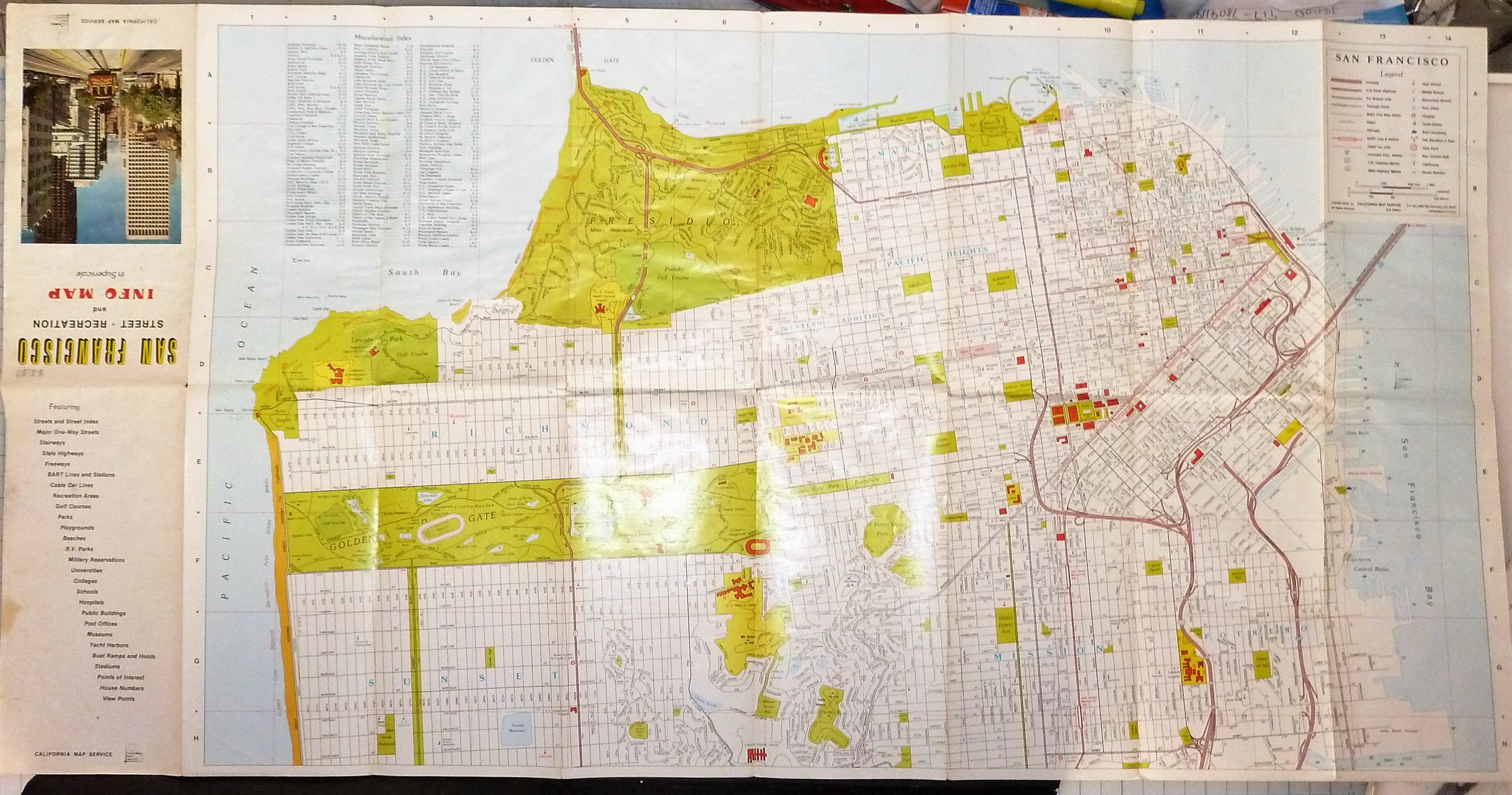 Image for San Francisco Street, Recreation and Info Map / Together With/ Golden Gate Park