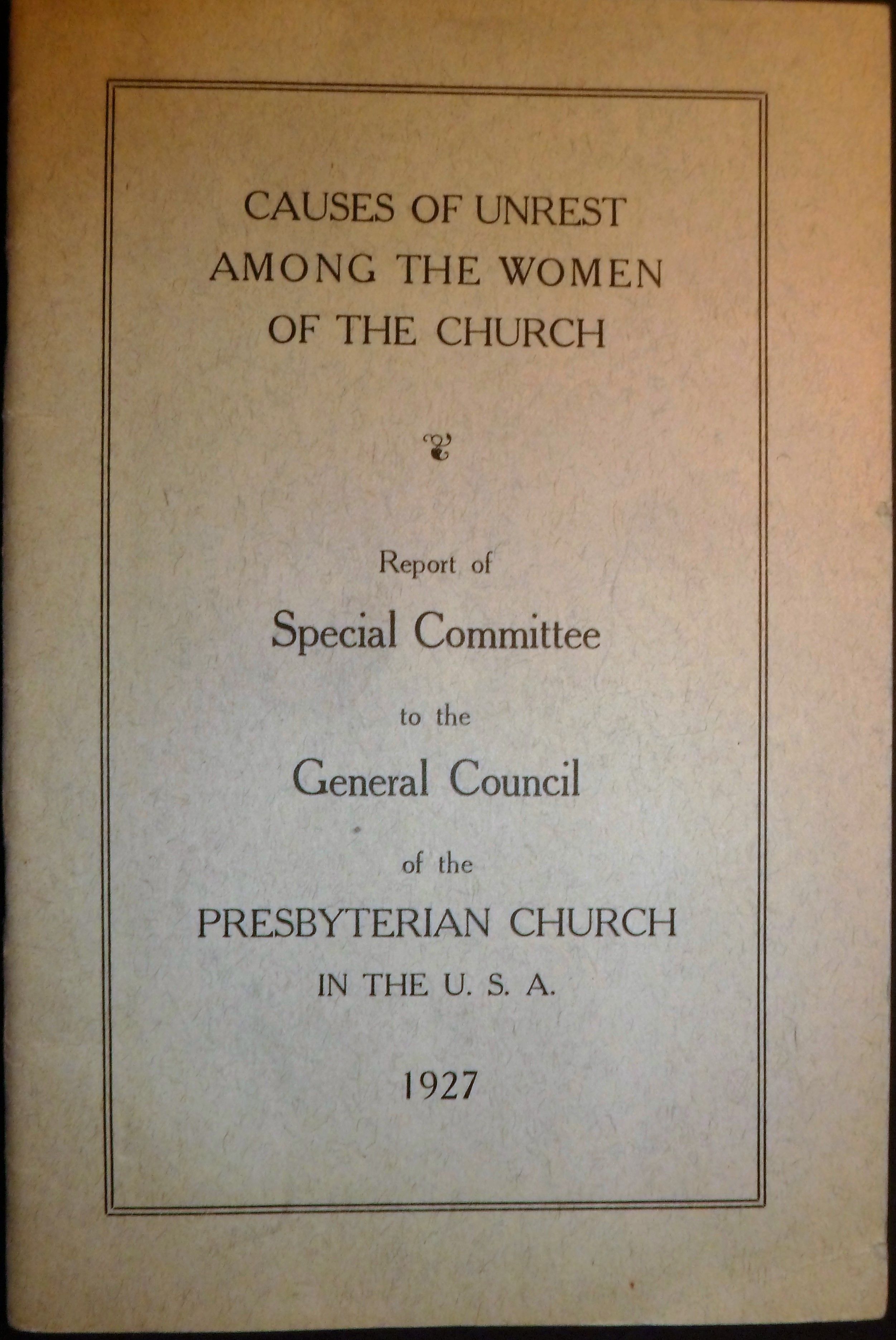 Image for Causes Of Unrest Among The Women Of The Church
