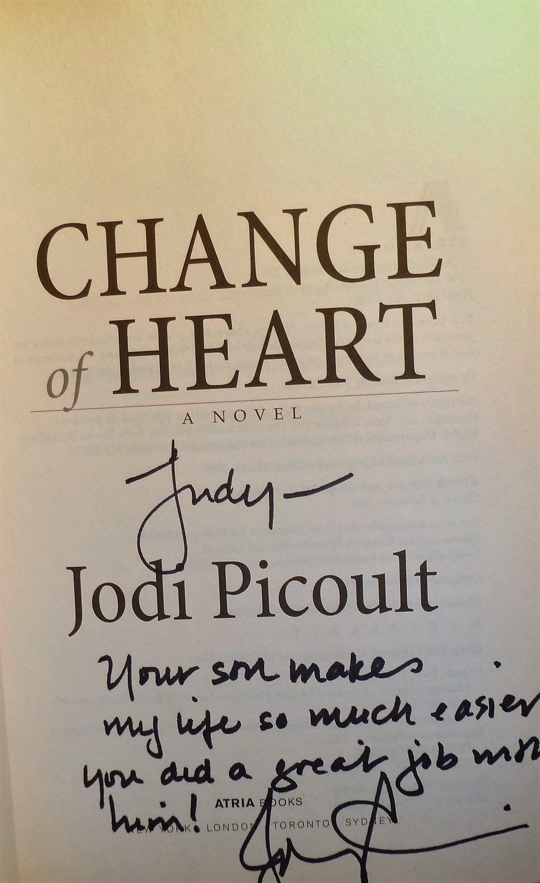 Change of Heart A Novel