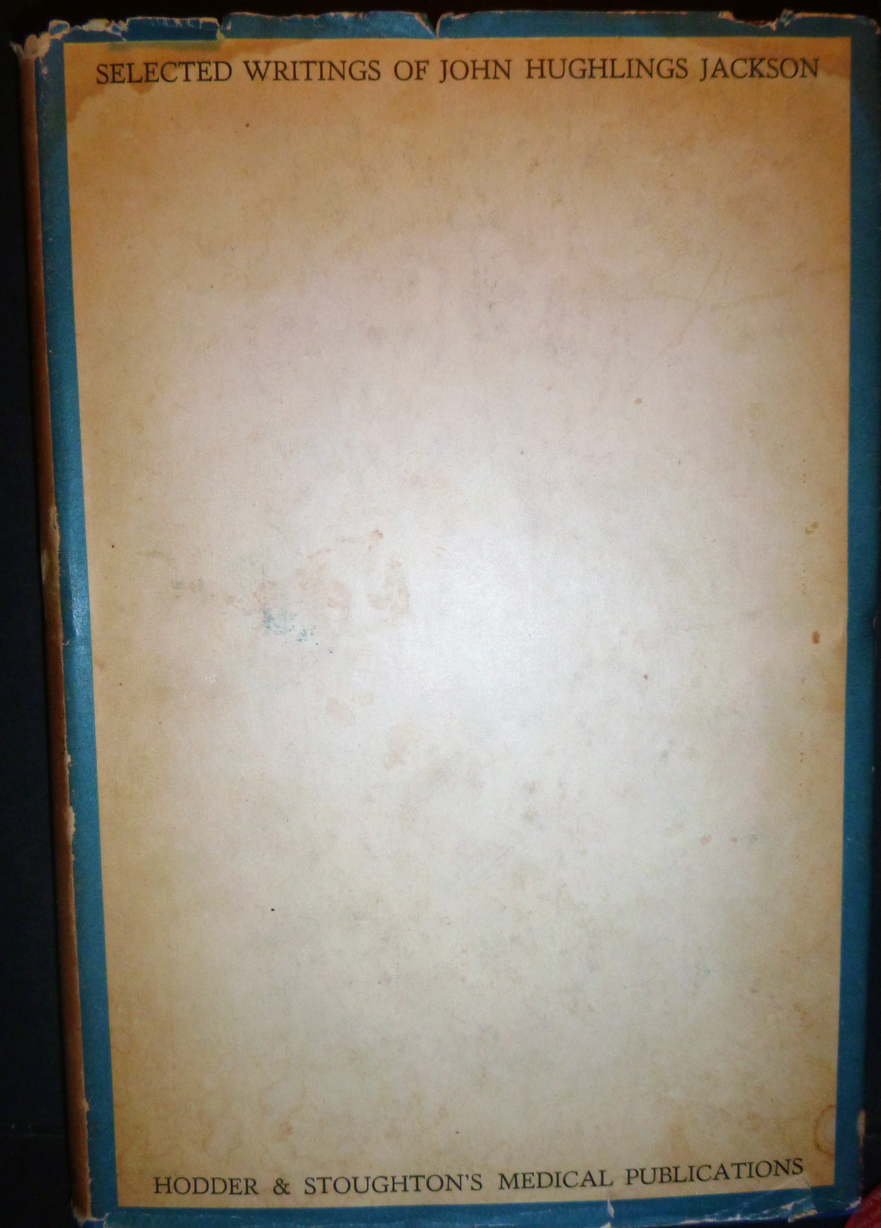 Image for Selected Writings of John Hughlings Jackson - Volume II 1st Edition