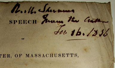 Image for Speech of Mr. Webster of Massachusetts on the Subject of the Three Millions Appropriation and the Loss of the Approprations Bill for Fortifications of the Last Session. Delivered in the Senate of the United States January 14, 1836