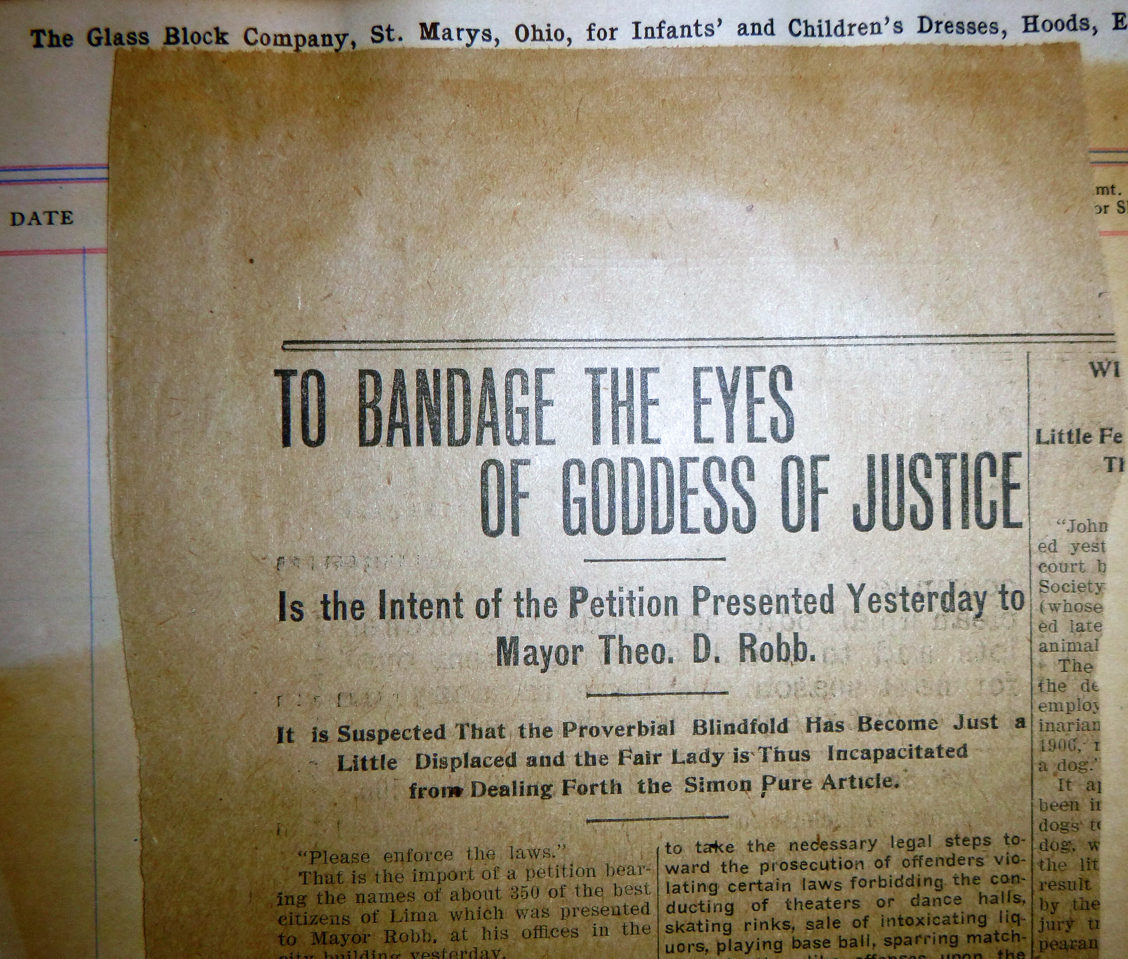 Image for The Fight To Allow Vaudeville In Lima Ohio In 1906
