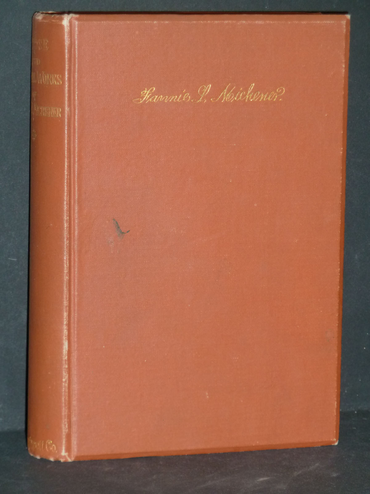 Image for The Prose and Poetical Works of Fannie Michener