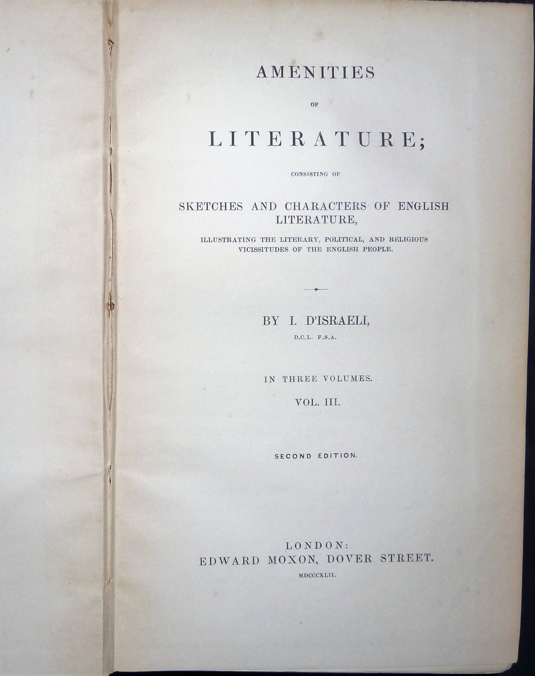Image for Amenities Of Literature