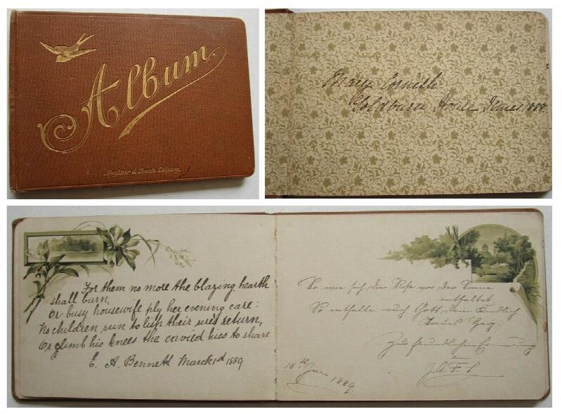 Image for 1889 Handwritten Victorian book of Verse & Proverbs Manuscript Signed by Authors