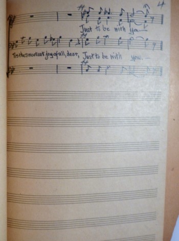 Image for 1905 Signed, sheet music "Just to be with You' handwritten musical score