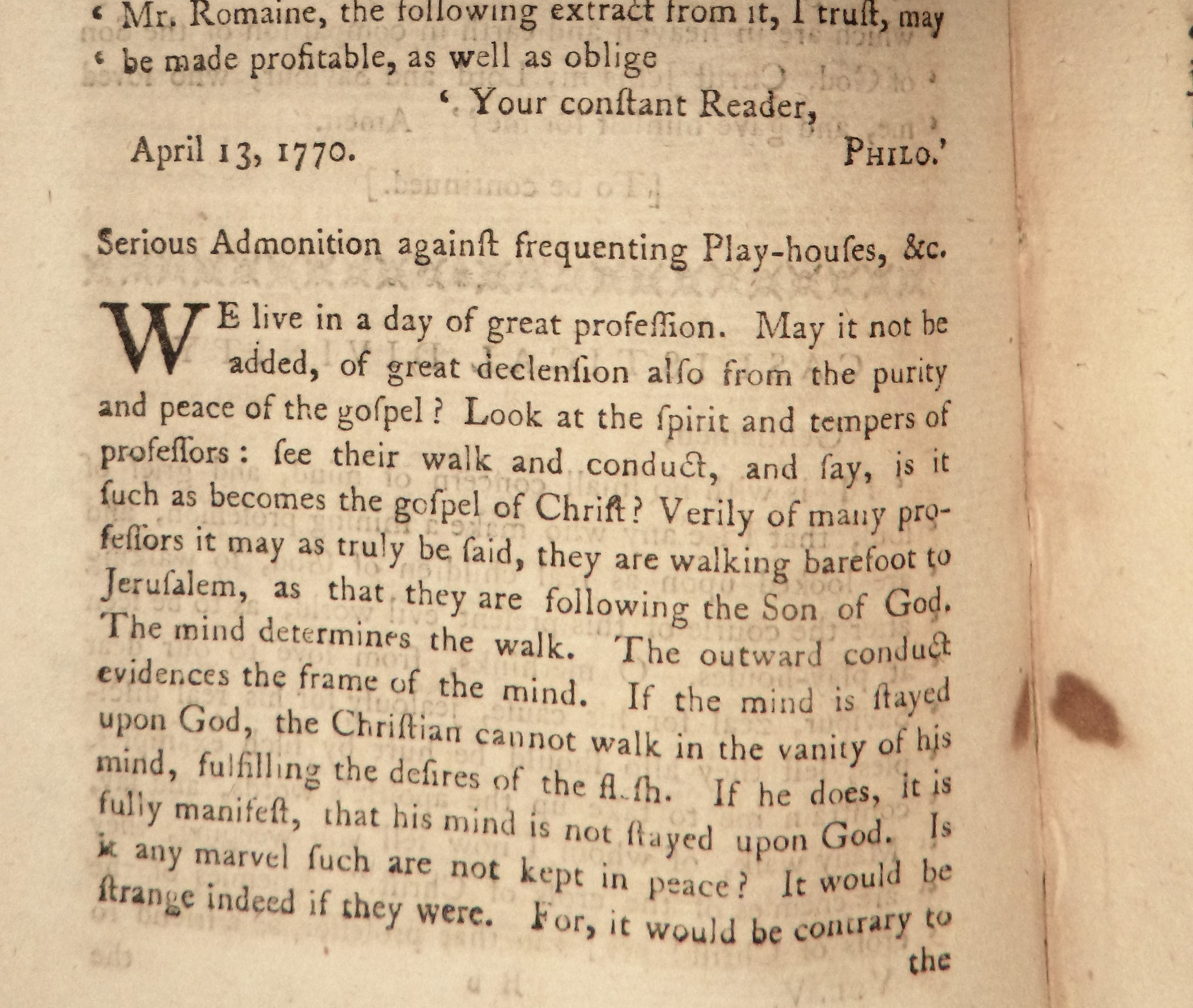 Image for 1770 1st/1st GOSPEL MAGAZINE  Rare Female Publisher