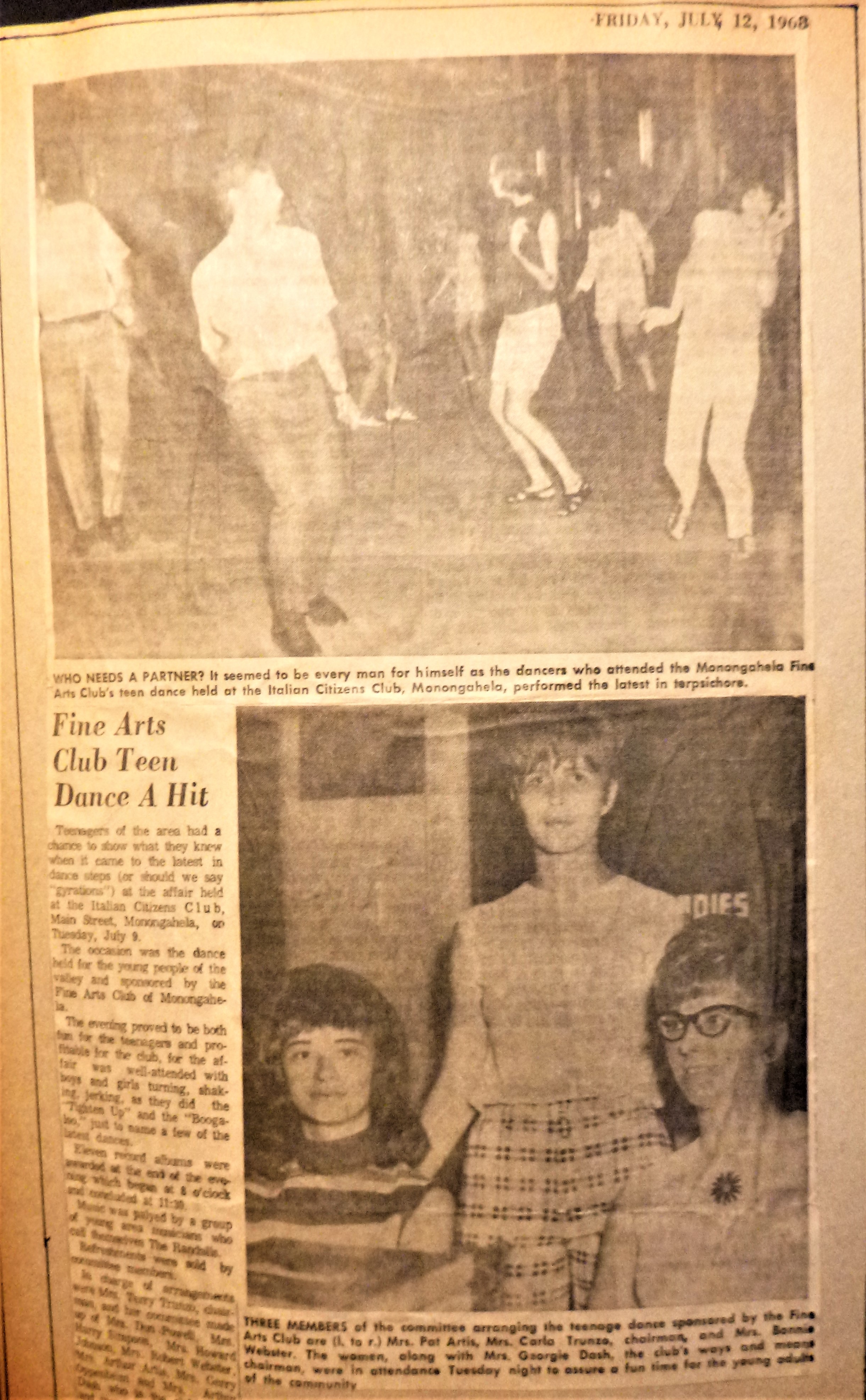 Image for The Trithene Junior Women's Club of Charlroi, PA 1968/1969