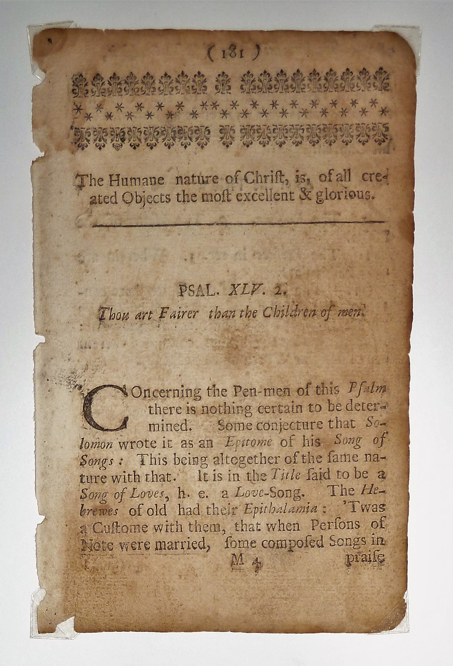 Image for Leaf From An Increase Mather Sermon