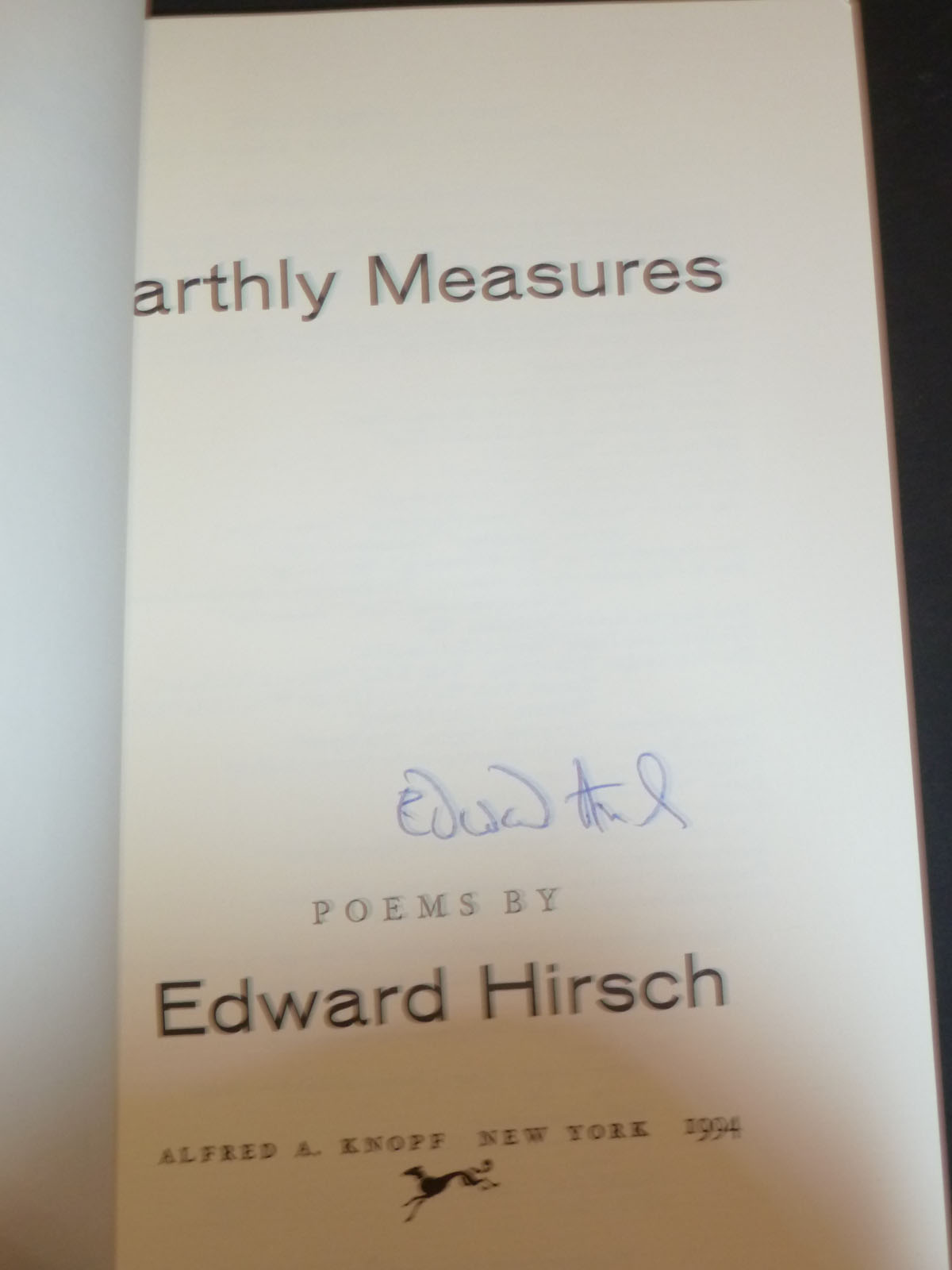 Image for Earthly Measures: Poems